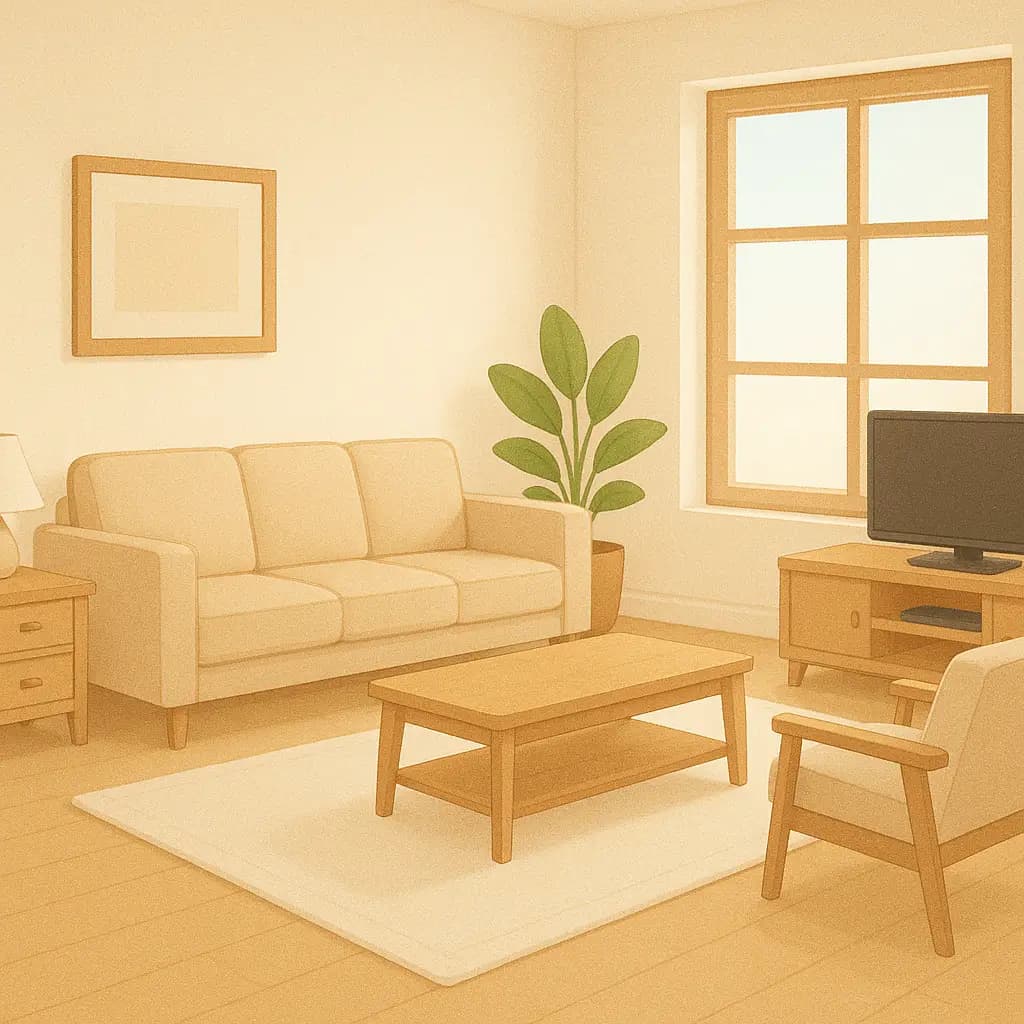 Habitación limpia y ordenada